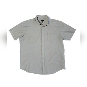 Tan / Khaki and Black Van Heusen short sleeve button up shirt